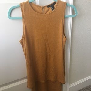 F21 | soft mustard blouse with button detailing